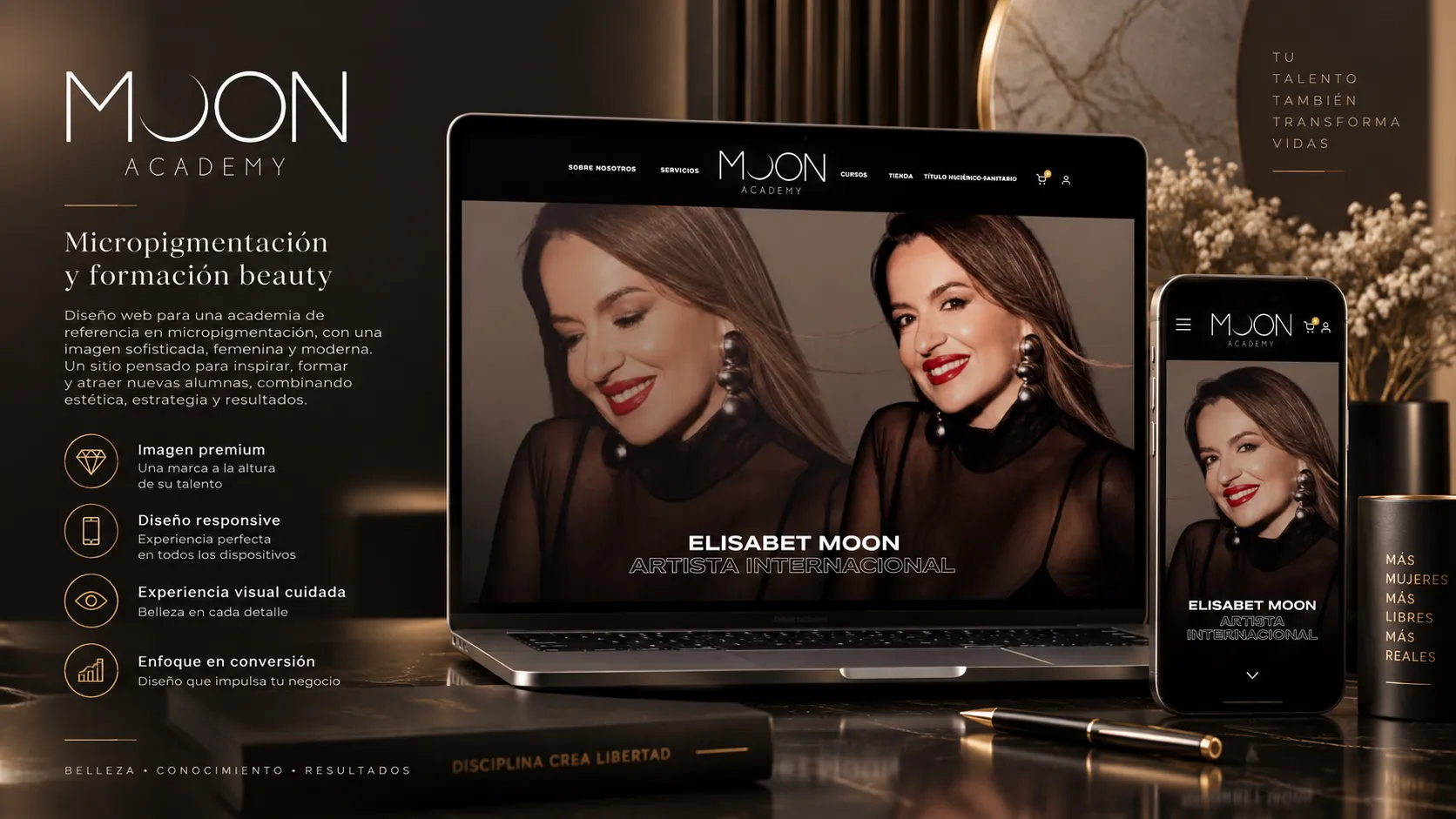 Diseño de tienda online para MoonAcademy